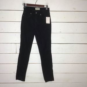 New Free People Velvet Skinny Pant Black 26